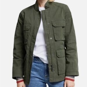Boden Routledge Khaki Green Wax Utility Jacket Women’s UK 10/US 6